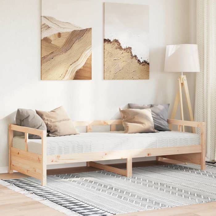 VidaXL Lit de jour avec matelas 80x200 cm bois de pin massif 3321047