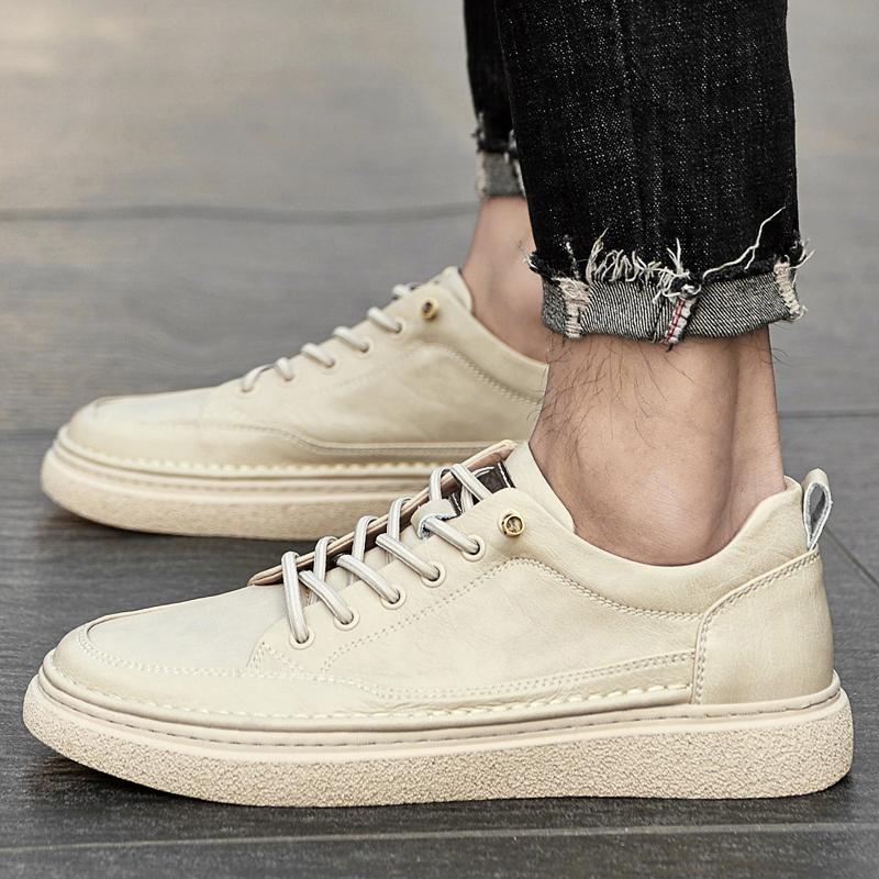 Módní pánské tenisky šněrovací oxfordky vysoké kvality trendy outdoorové pohodlné boty pravá kůže pánské ležérní perforované boty