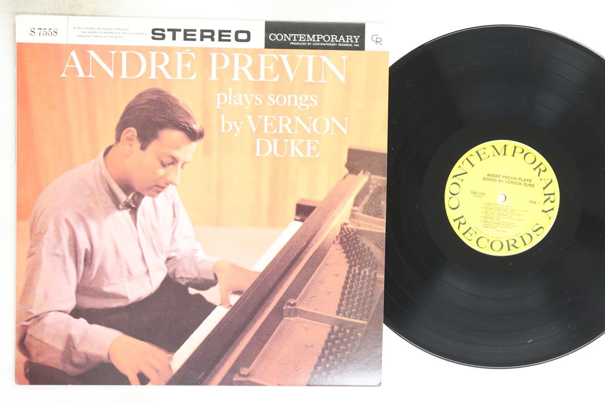 

LP Record ANDRE PREVIN - Andre Previn Plays Songs By Vernon OJC1769 CONTEMPORARY 1991 US Jazz Used