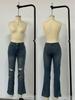 Hoge Taille Gescheurde Jeans met Billenlift voor Dames