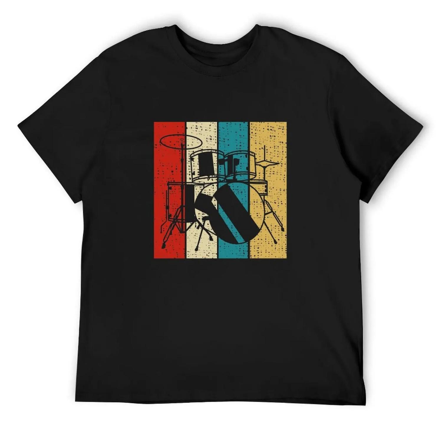 

Funny Retro Vintage Boy Girl Drummer T-Shirt quick drying vintage clothes T-shirts man blanks slim fit t shirts for men XXXXXL