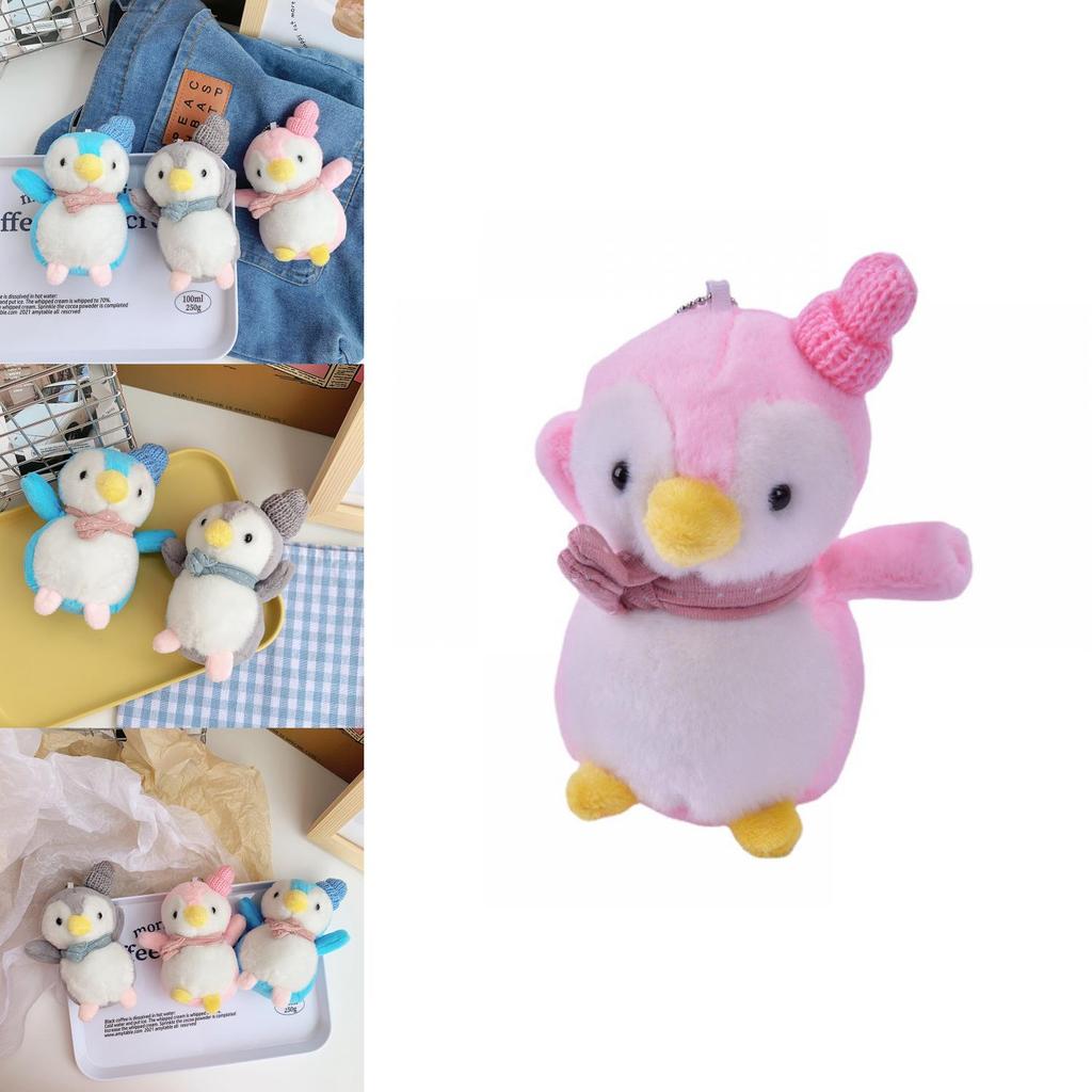 Charming New Little Penguin Plush Toy Keyring Fluffy Bag Accessory Perfect Gift