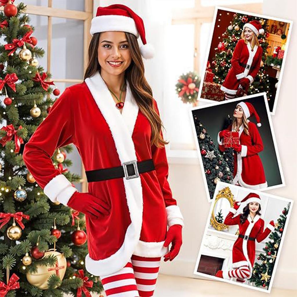 Women's Velvet Party Hooded Performance Dress