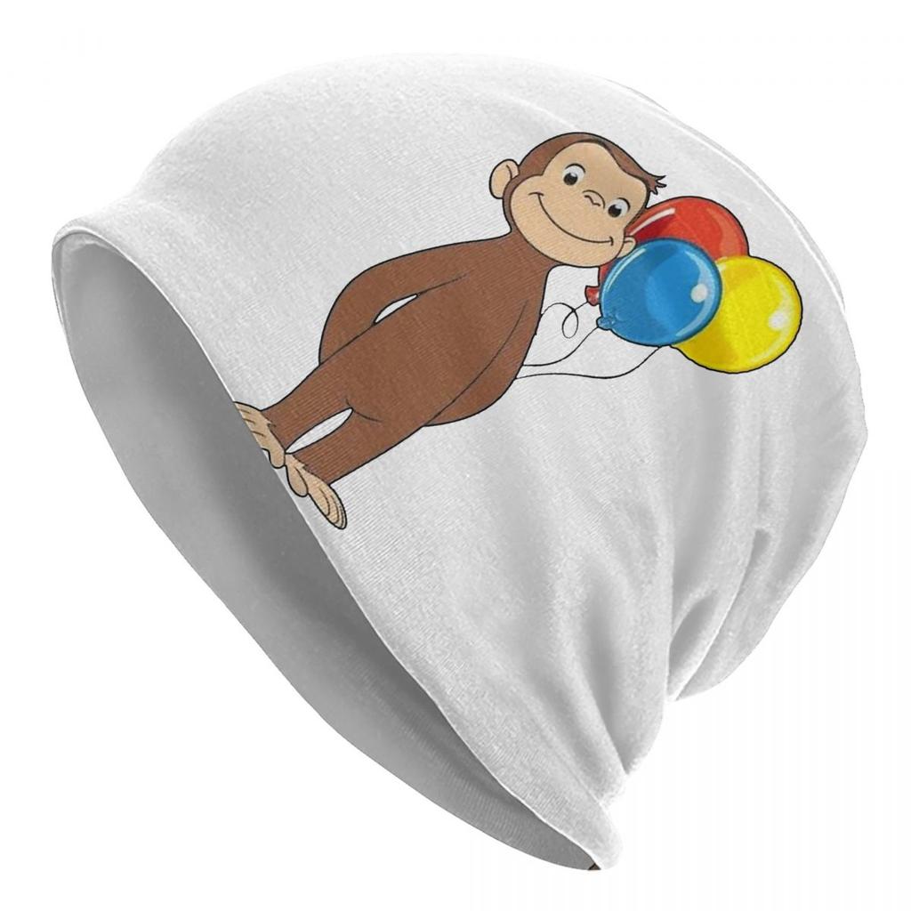 Curious George Collage Bonnet Hat Hip Hop Outdoor Skullies Beanies Hats Unisex Warm Multifunction Cap