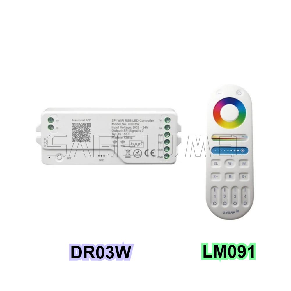 RGB/RGBW Tuya WIFI LED Controller Dimmer DR03W DR04W Work Home WiFi Drahtlose Steuerung LM091 WS2812 WS2815 5050 LED Streifenlicht