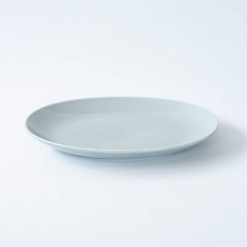 Saikai Pottery Hasami Ware Common Plate Oval Gray Diameter 27cm Microwave and Dishwasher Safe Made in Japan 13219 approx.