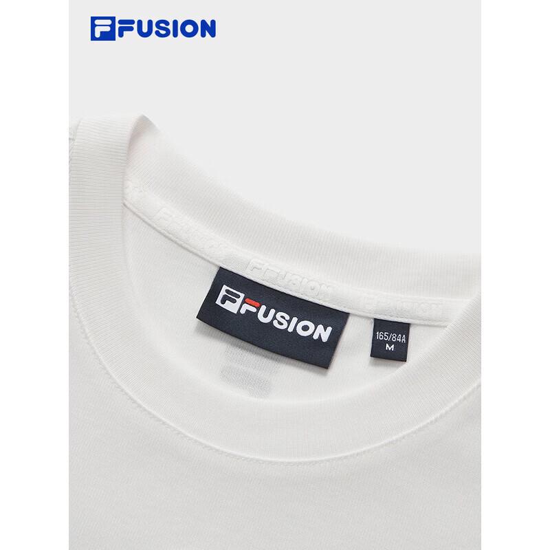 FILA FUSION Women's Slim-fit Knitted Short Sleeve T-Shirt