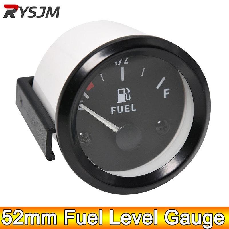 AD 240~33ohm Fuel Level Gauge 12V 52mm Car Motorcycle Fuel Level Meter Car Fuel Gauge Modification Accessories Parts Fuel Level