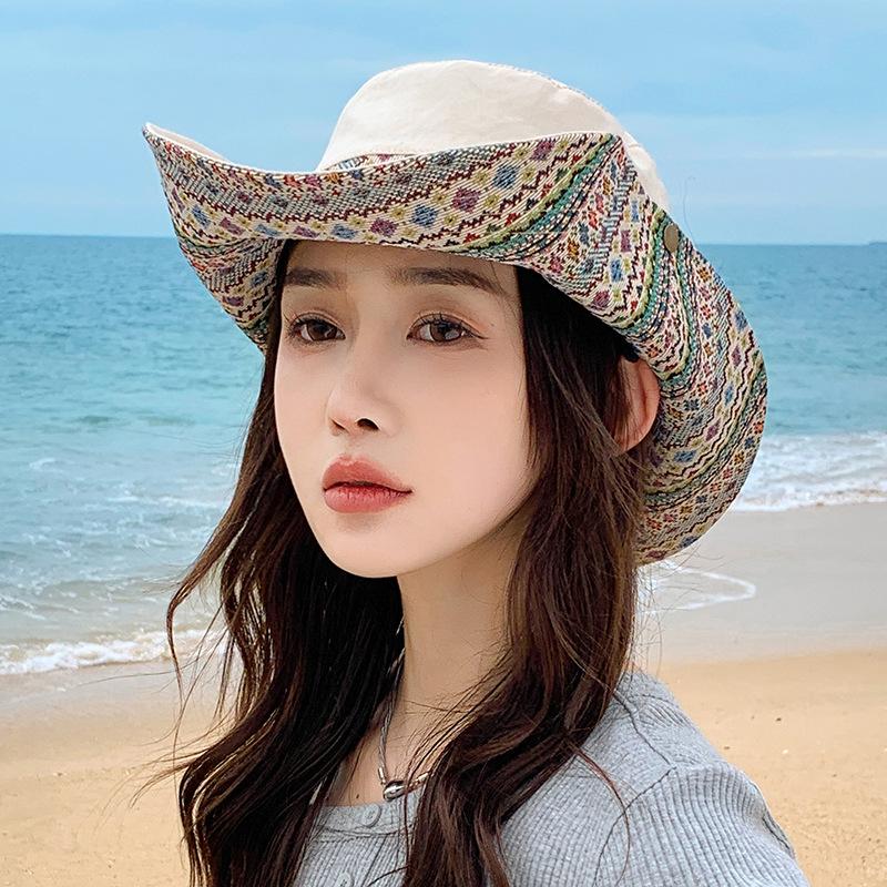 

Новая шляпа женская летняя ретро шляпа для альпинизма уличная шляпа от солнца с большими полями солнцезащитная шляпа-ведро One Size