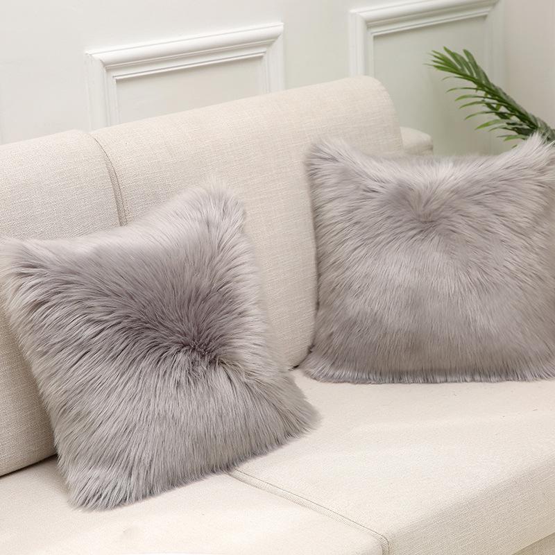 Hot Home Ins Nordic Imitation Wool Plush Sofa Pillow Case Pillow Case