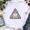 Kawaii Alpaca With Flowers And Coffee Print T Shirt Girls Summer Short Sleeve Tshirt Femme Fashion Tops Tee Shirt Female