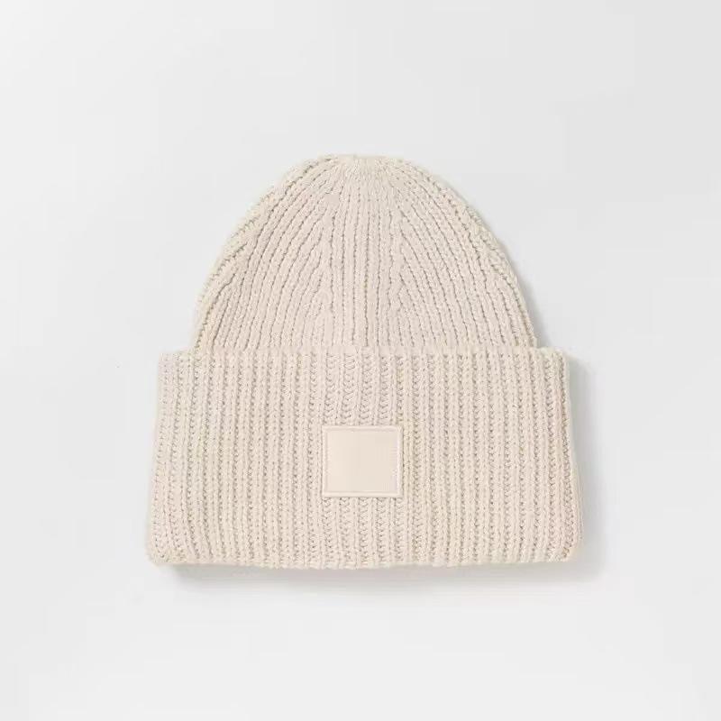 Classic Smiley Face Wool Knit Hat - Thickened, Unisex, European & American Style