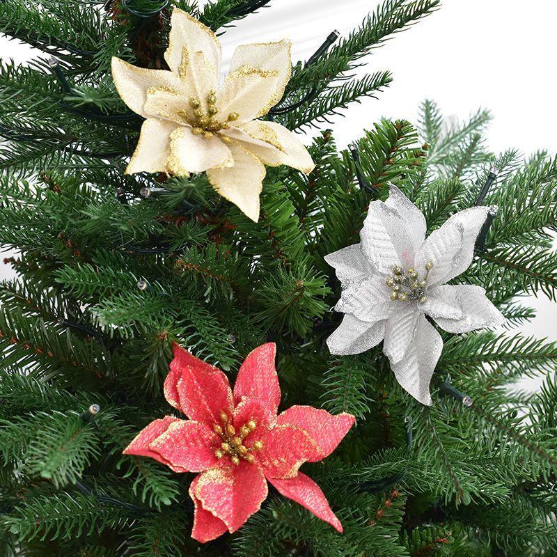 8PC Christmas Decoration Simulation Christmas Flower Christmas Tree Garland Accessories Phnom Penh Small Flower Christmas Tree Decoration Accessories