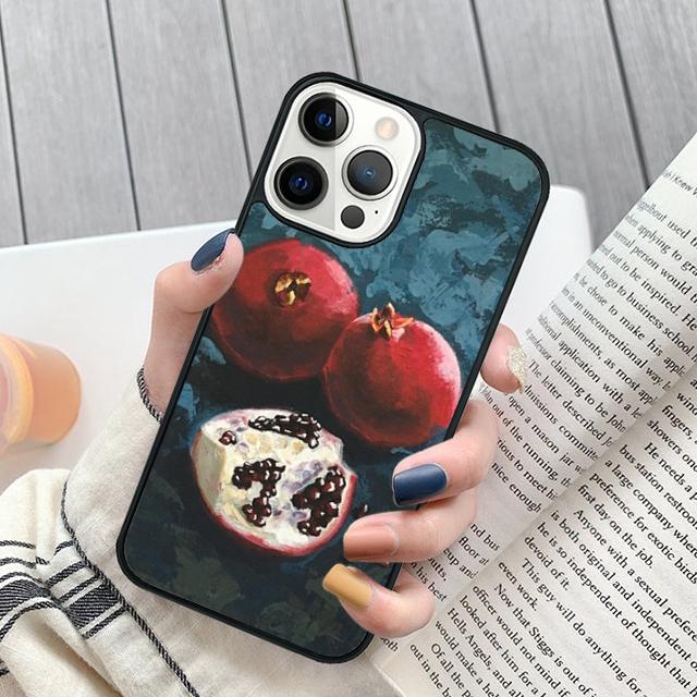 tropical pomegranate pattern Phone Case For iPhone 17 Air 15 16 16e 11 12 13 14 Pro Max Cover For iPhone 17 Air Max Plus Fundas