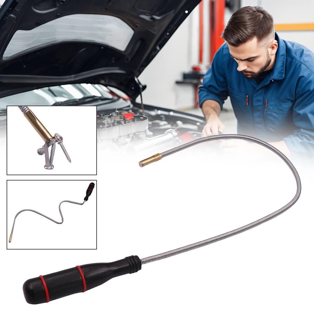 5 Pcs Flexible Magnetic Pickup Tool Portable Auto Hand Repair Tools Bendable Snake Pickup Suction Bar Magnet Spring Grip Grabber