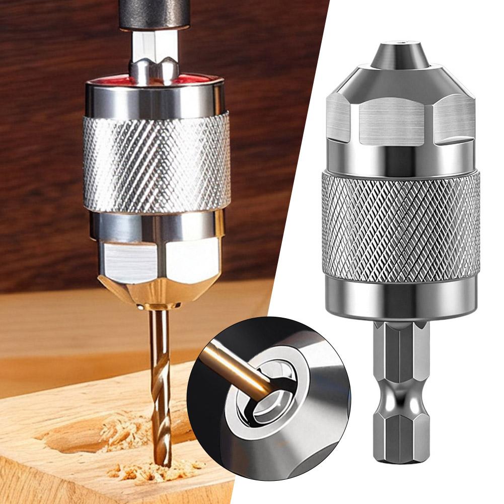 Hex Shank Chuck Professional Converter Hex Shank for Woodworking Drill Chuck Adapter Quick Change Pneumatic Drill Chuck