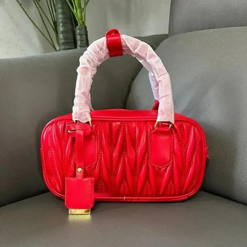 Light Luxury Women's Handbag Leather Sewn Print Multi-functional Makeup Bag