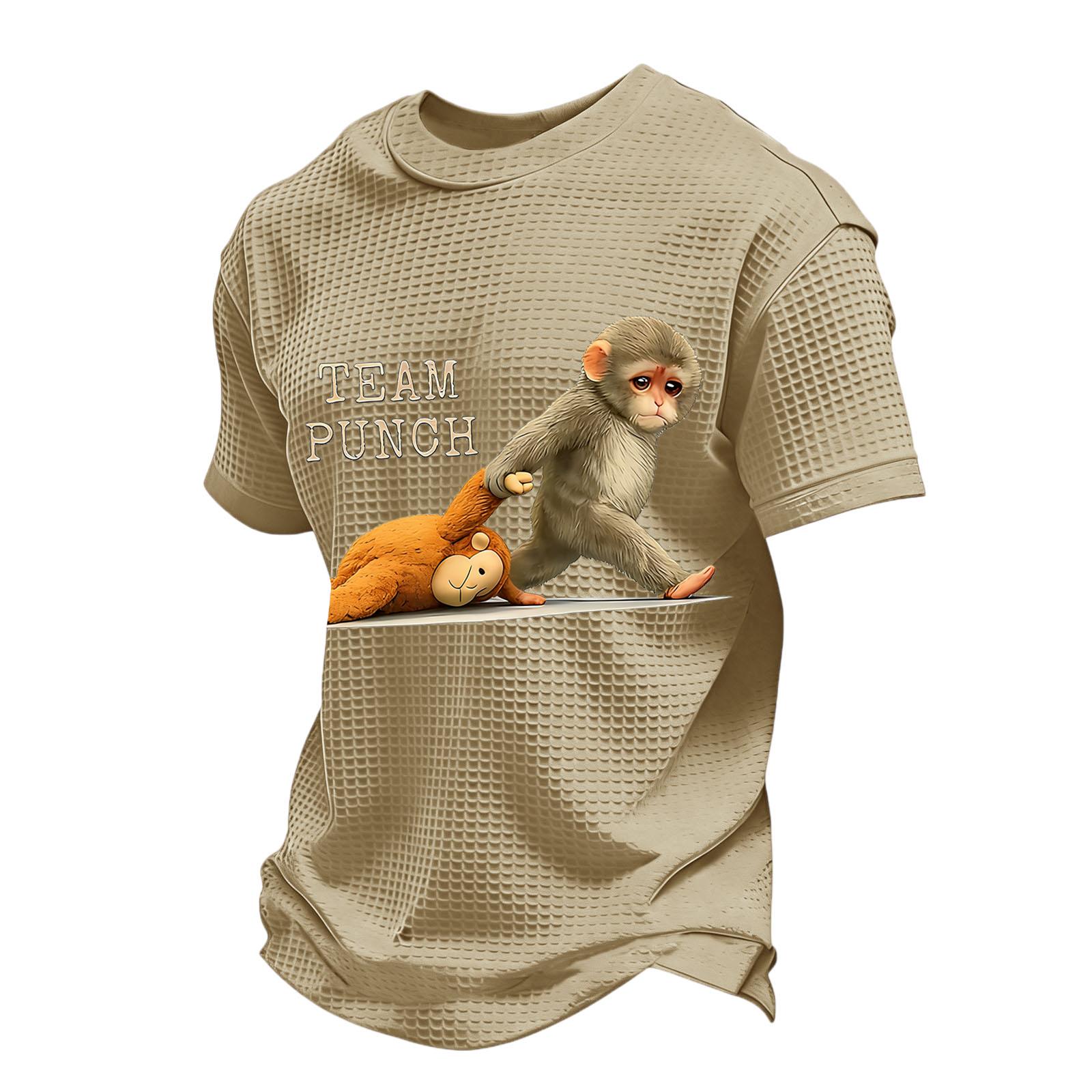 Men s Casual Round Neck Lightweight Breathable Short-Sleeve Top XL жёлтый