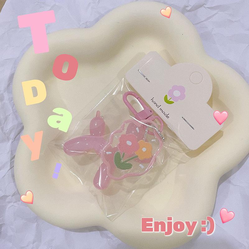 Jelly Balloon Dog Keychain: Cute, Colorful Puppy Pendant for Phone or Bag.