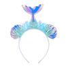 Mermaid Tail Headband With Shining Shell Tassel Fish Pattern Headdress Cloth For Kids Girls Princess Birthday Mermaid Party Decoration Supplies