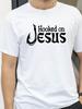 Summer Mens Cotton Casual Loose Fit Hooked On Jesus Truth Life Letter Printed Round Neck Short Sleeved Tshirt Top