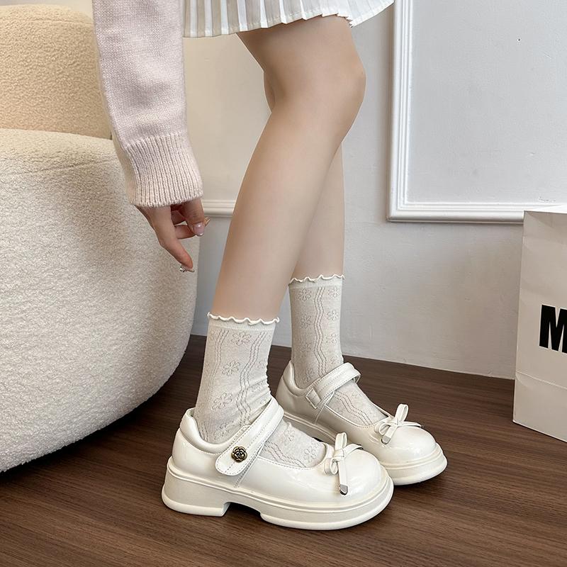 Black Ankle Buckle Platform Pumps Women Japanese Style Patent Leather Mary Jane Shoes Woman Punk Thick Heels Lolita Shoes Mujer