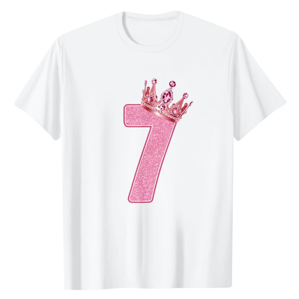 Ladies' Digital Printed Casual Round Neck Short Sleeved Top