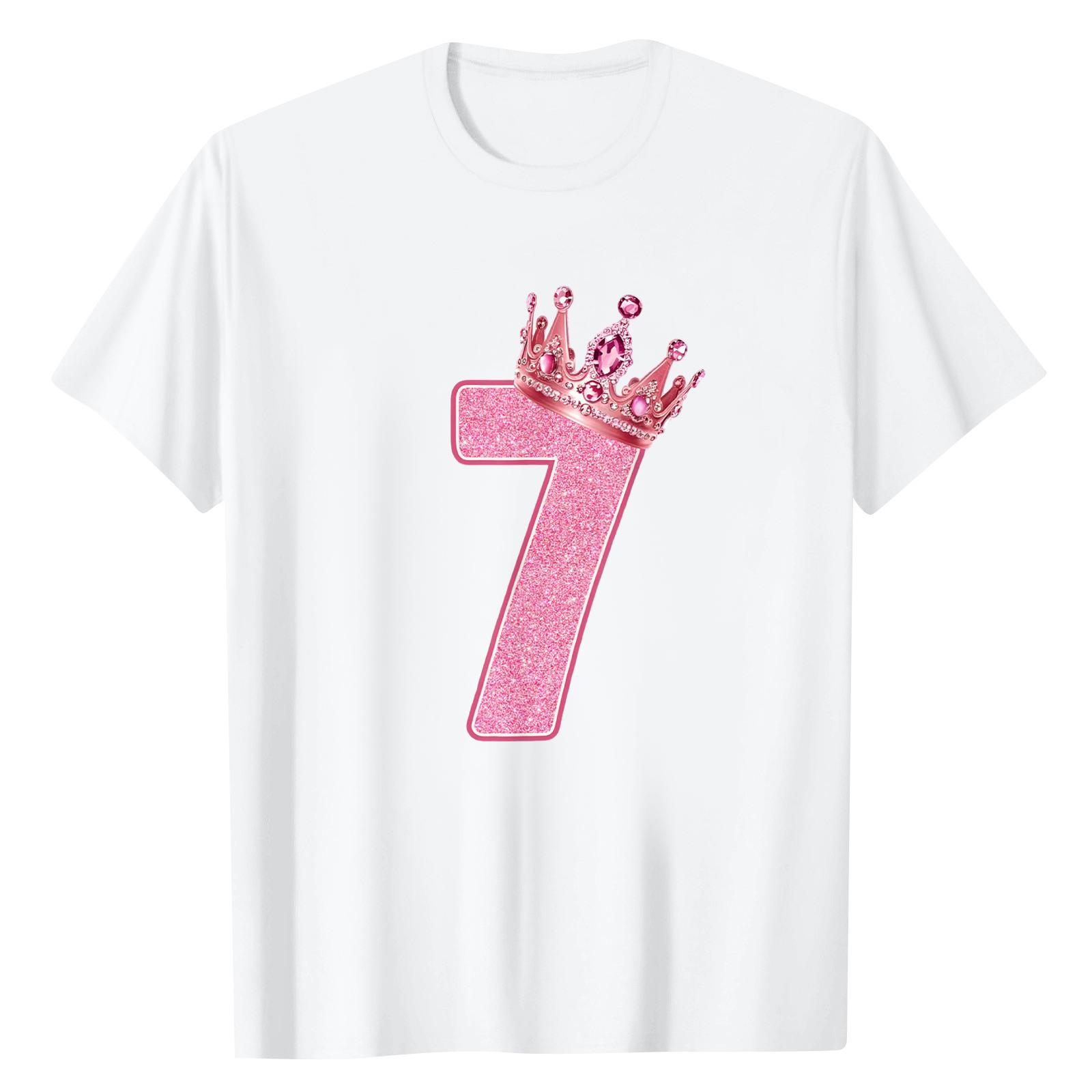 

Женский повседневный топ с цифровым принтом, круглым вырезом и короткими рукавами XL белый