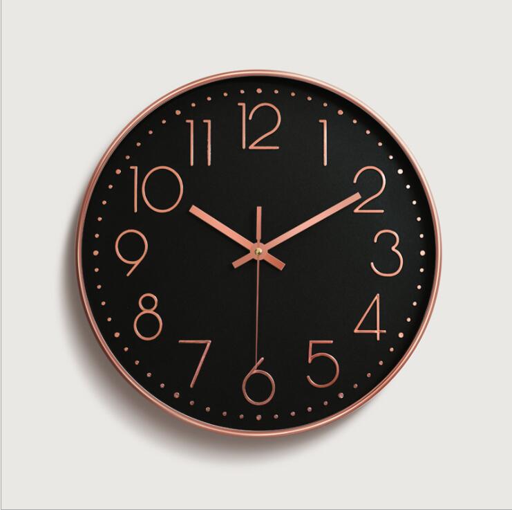 12" Silent Quartz Wall Clock for Living Room