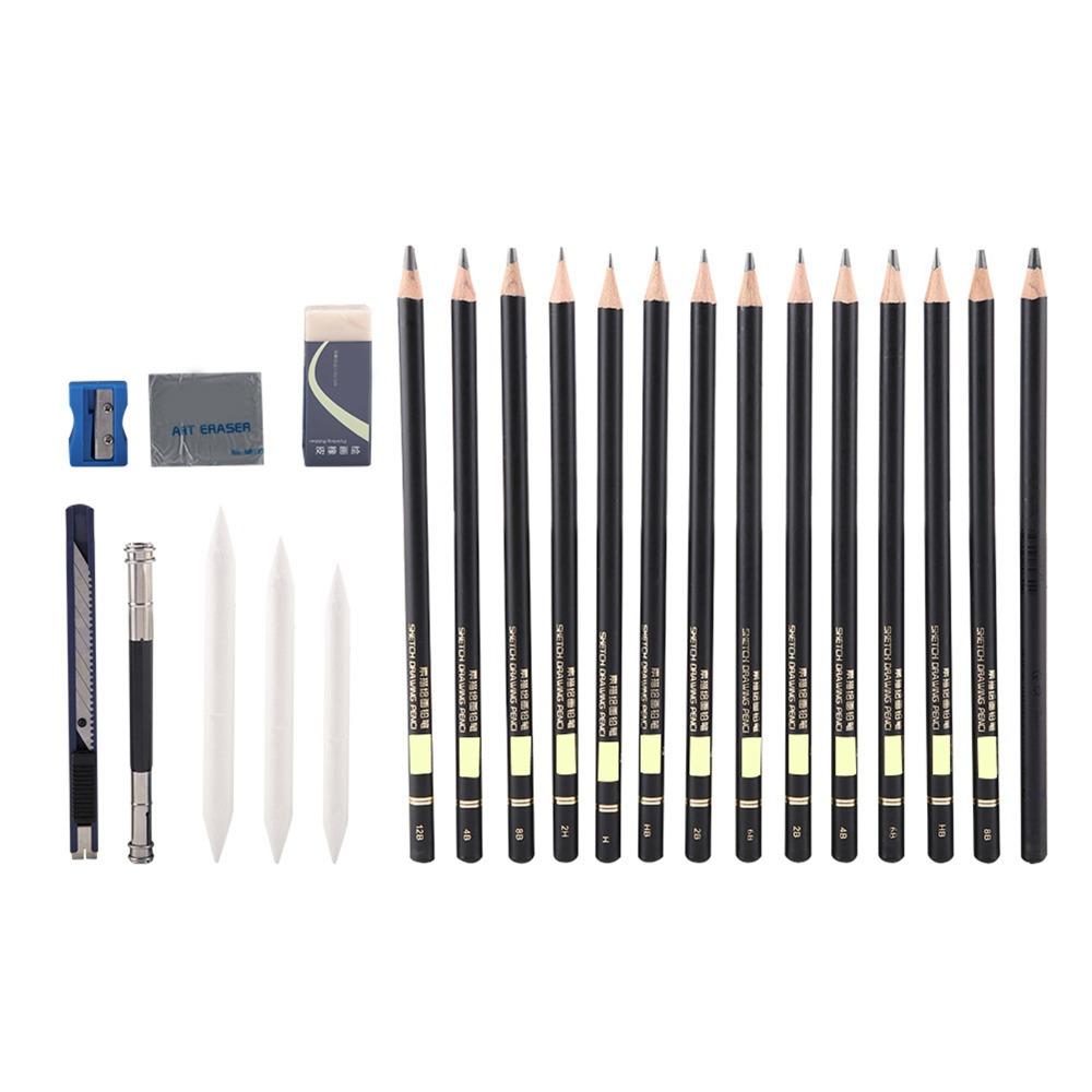 29PCS Multiple Hardness Grades 29pcs Sketch Pencil Kit Charcoal Sketch Pencils  Sketch Learning