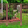 Milisten Room Divider Support Feet 2pcs Garden Fence Wood Garden Fencing Wooden Triangle Picket Fence Base Wooden Garden Trellis Stand Privacy Screen