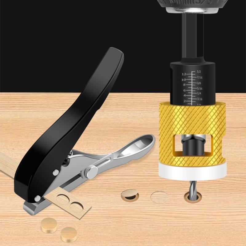 5Pcs Countersink Drill Bit Set With Depth Limiter For Precise Woodworking And Furniture Installation