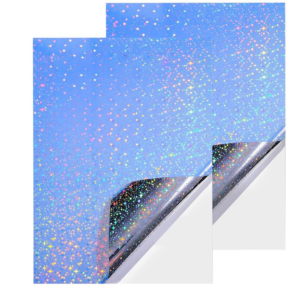 20 Sheets Printable Sticker Paper Waterproof Drying Quickly Holographic Sticker Paper for Inkjet Printers Copiers