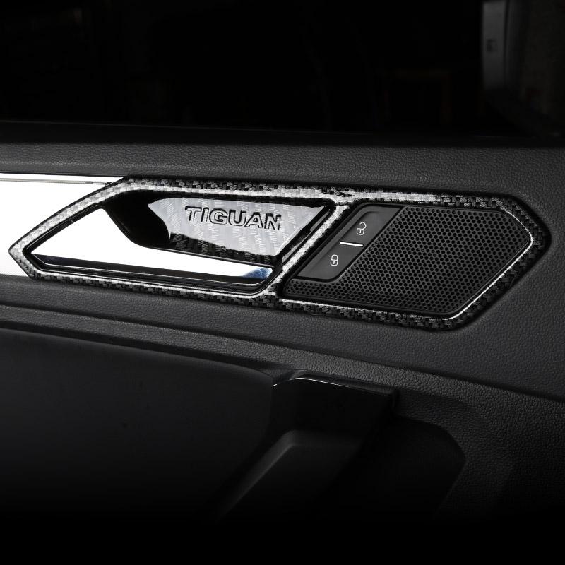 

Наклейка на запястье внутренней двери автомобиля, защитная нашивка на ручку, украшение, модификация для Volkswagen Tiguan mk2 2017 18 19 2020