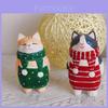 Handcrafted Wood Carved Dirty Cat Figurine Cute Cartoon Desk Decor For Gift Giving