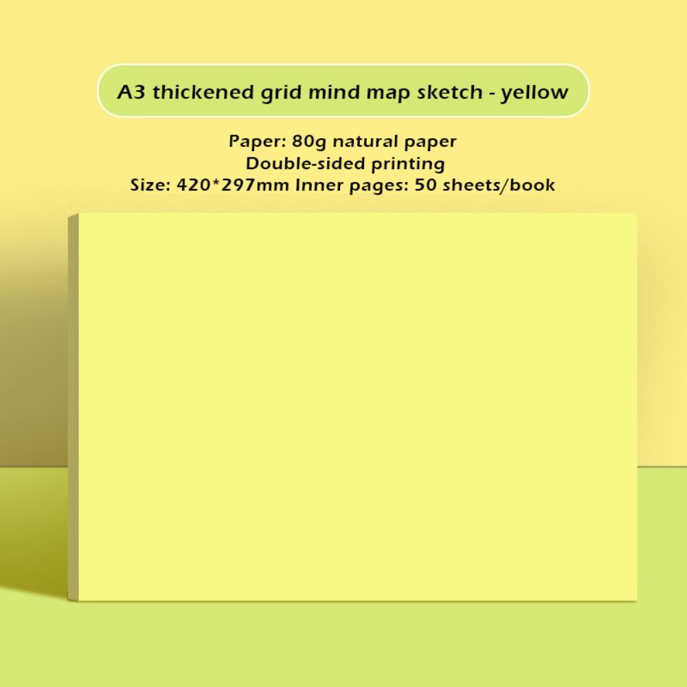 50 Blätter A3 A3 Notizbuch Mindmap Planung Notizzettel Multifunktionales Notizbuch Back To School Geschenk
