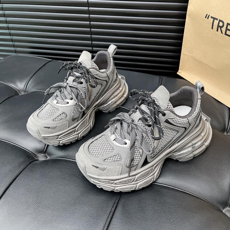 Thick-soled Heightening Dad Shoes Women's Autumn New Pair of Shoelaces Old Color Matching Breathable Casual Sports Shoes