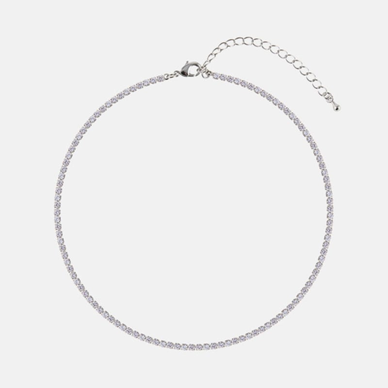 JUDY AND PAUL Terra Simple Square Tennis Necklace