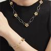Chain Necklace Bracelet In Stainless Steel With 18k Gold Plated Waterproof Non Tarnish Bracelets Necklaces Jewelry Set For Women