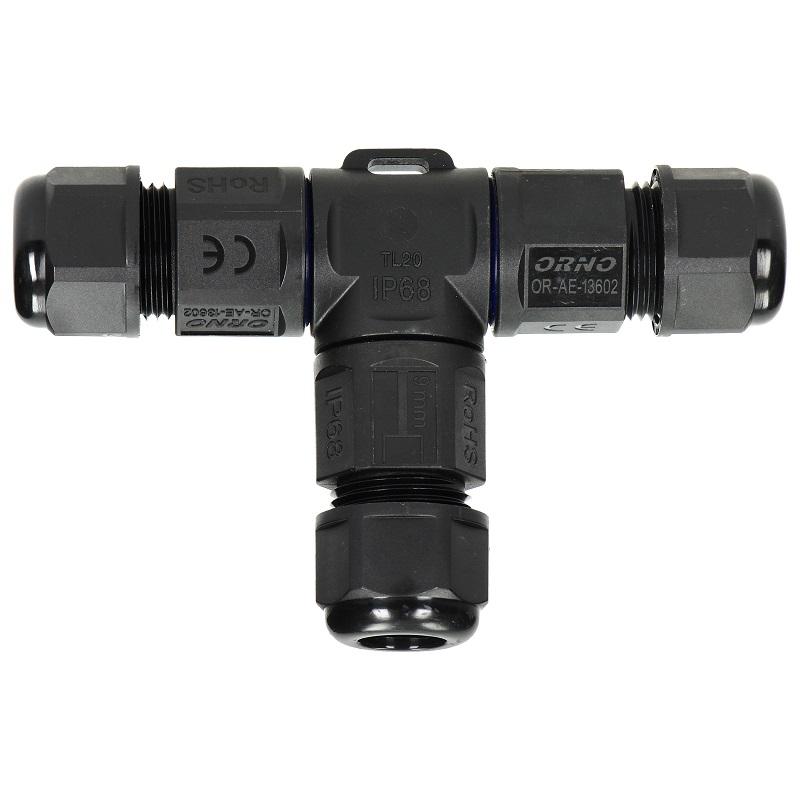 T-Joint Cable Connector Ip68, Max. 3X4Mm2, 450V/25A - On-Ae-13602