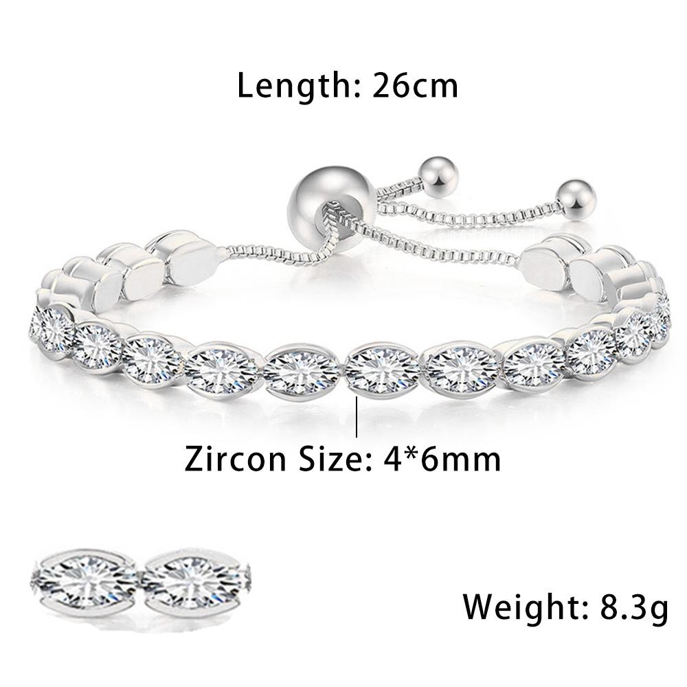 New Fashionable Zircon Tennis Bracelets for Women Dazzling Various Shape Crystal Hand Chain Trend Sexy Party Accessories Zircon