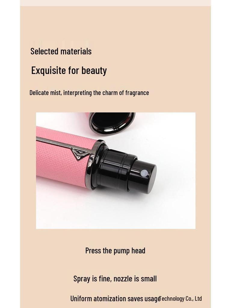 5ml High-End Leather Portable Perfume Refill Bottle with Bottom Filling Spray