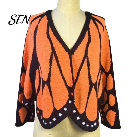Costume di Halloween Maglieria Estetica Shawl Cardigan a Maglia Farfalla, Poncho a Manica Pipistrello Aperto Davanti Abbigliamento Artistico per Festival per Donne Mantellina,