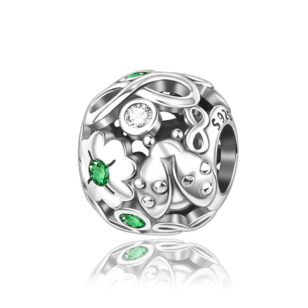 

Romantic copper Cherry Blossoms Charm Bead Charms Bell Orchid Four Leaf Shamrock Bead Charms for Women Bracelets Necklaces Jewellery Gift