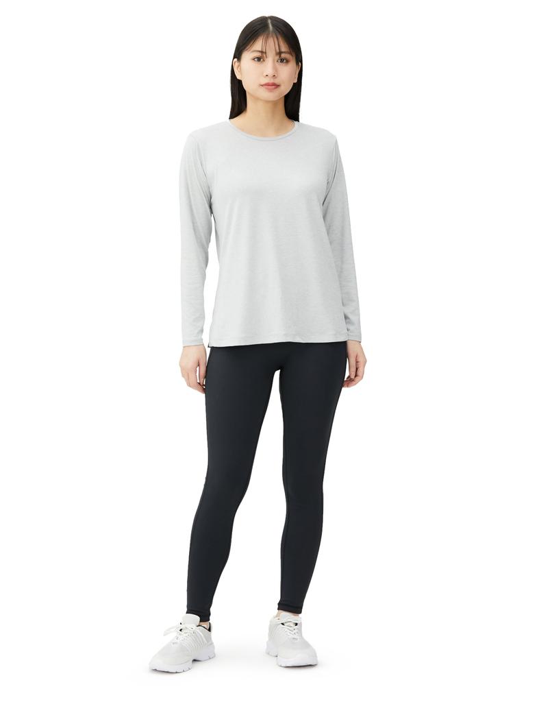 Danskin ALL DAY ACTIVE LIGHT Medium Size S L/S TEE, Gray,