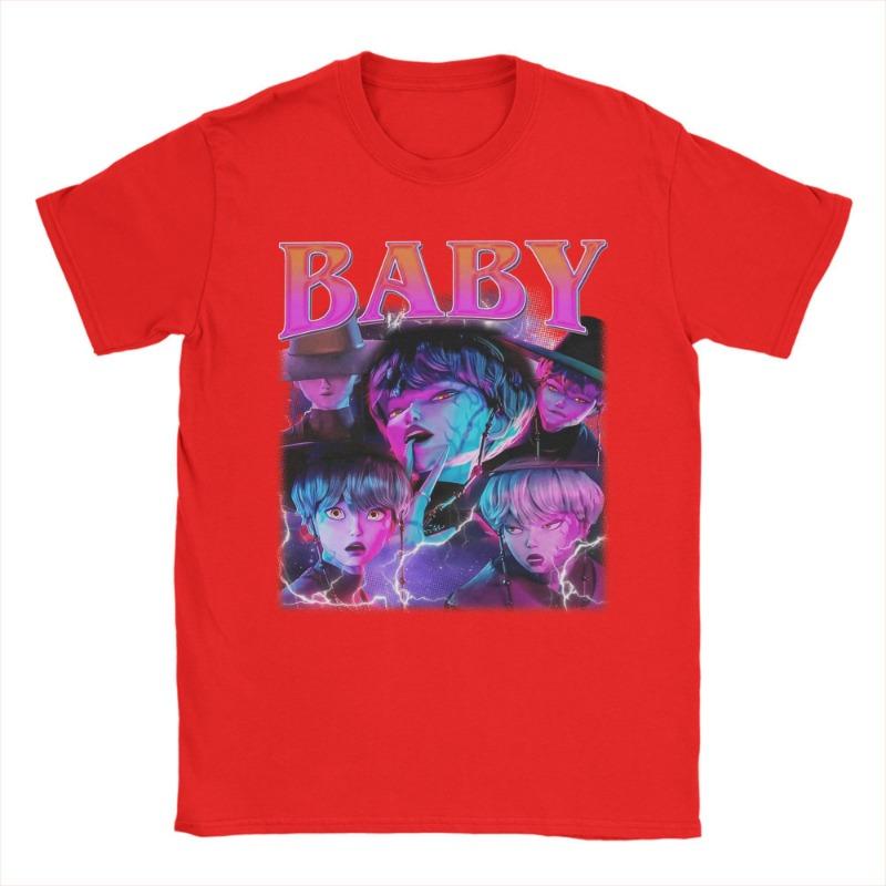 Vintage Baby JINU Saja Boys Kpop Demon Hunters T-Shirts Men Round Collar Cotton T Shirt  Short Sleeve Tees Gift Idea Clothing