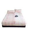 Set Lenzuolo con Angoli in Pelliccia di Coniglio Peluche: Foderato in Pile, Caldo per l'Inverno, Include Coprimaterasso - Set da 3 Pezzi per Letto Matrimoniale