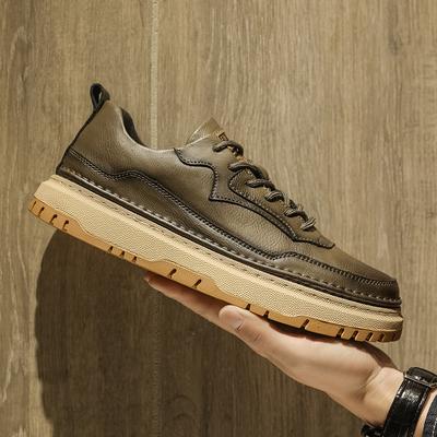 Nuove Scarpe Casual da Uomo in Vera Pelle con Lacci Comode Sneakers Scarpe da Uomo Tennis Masculino Vintage Skateboard Scarpa da Lavoro per Uomo