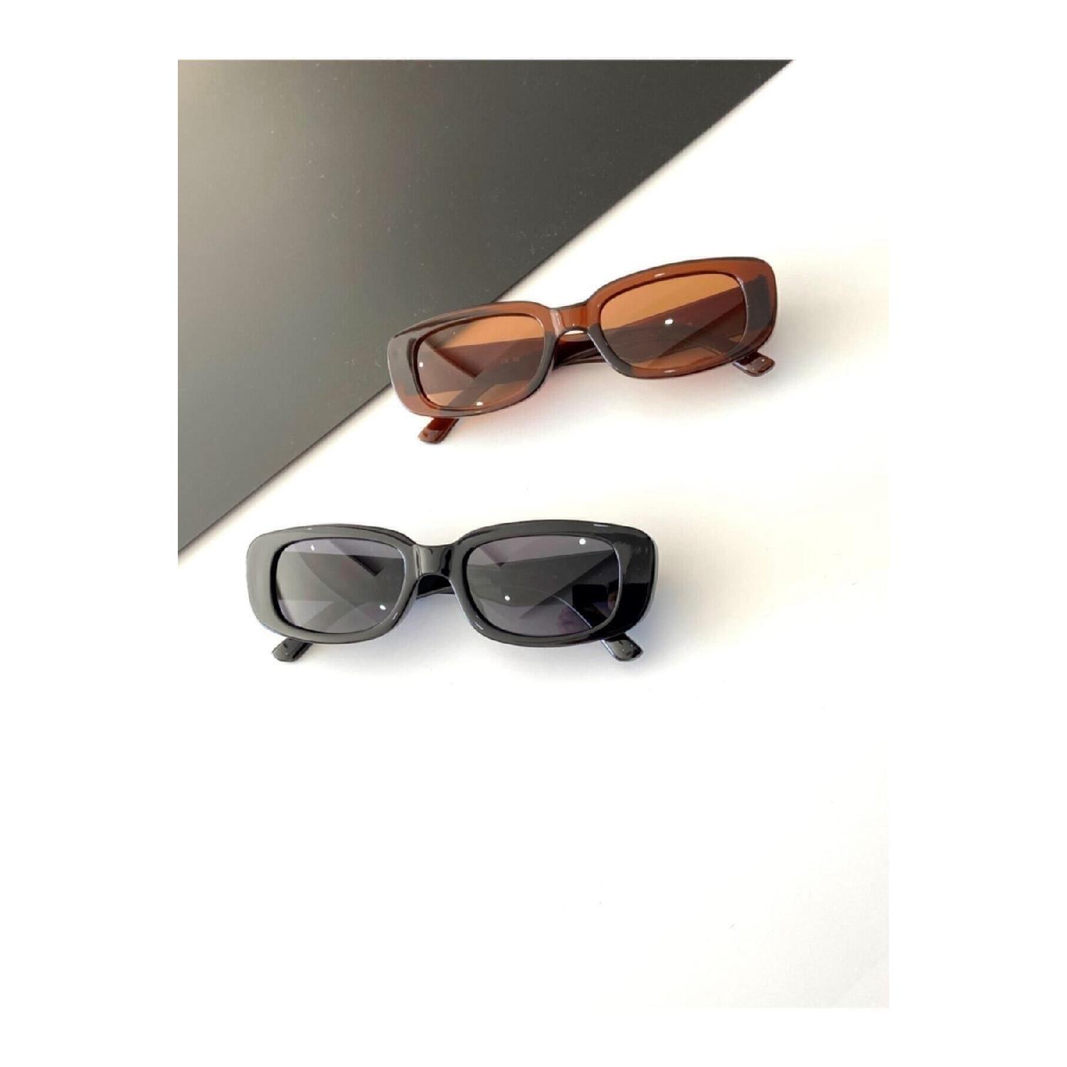 

Набор из 2 винтажных солнцезащитных очков унисекс коричневый