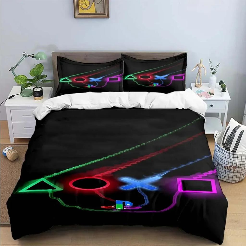 Gamer Controller Druck Bettwäschesets Exquisites Bettzubehör Set Bettbezug Bettdecke Set Bettwäscheset Luxus Geburtstagsgeschenk